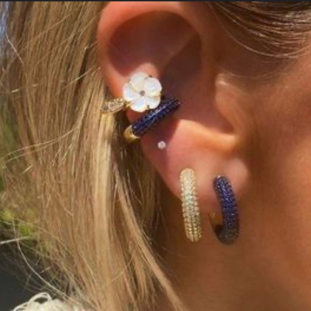 Melinda Maria Camellia Flower Earcuff